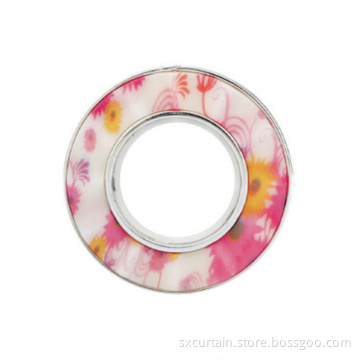 Bright Sliver Sunflower Built-in Silencer Ring Curtain Eyelet